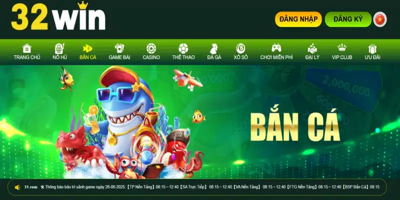 Bắn cá 32Win là một trò chơi điện tử trực tuyến